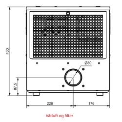 Avfukter CR400B F-DRY ROTOR  - bakside